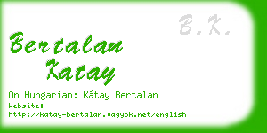 bertalan katay business card